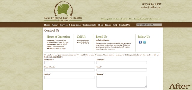 family health logo. New England Family Health